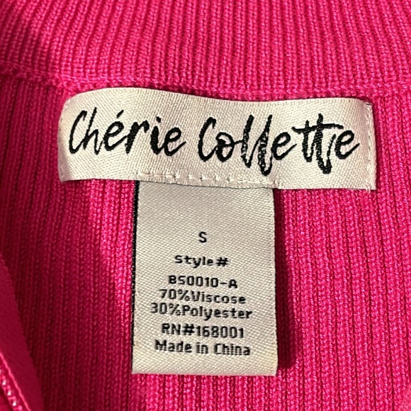 Pink Sweater - Quarter Zip - Long Sleeves - S - Picture 9 of 9